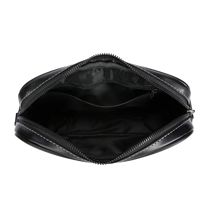 Casual men's shoulder bag, crossbody bag, fashionable retro solid color handbag, multifunctional travel daily