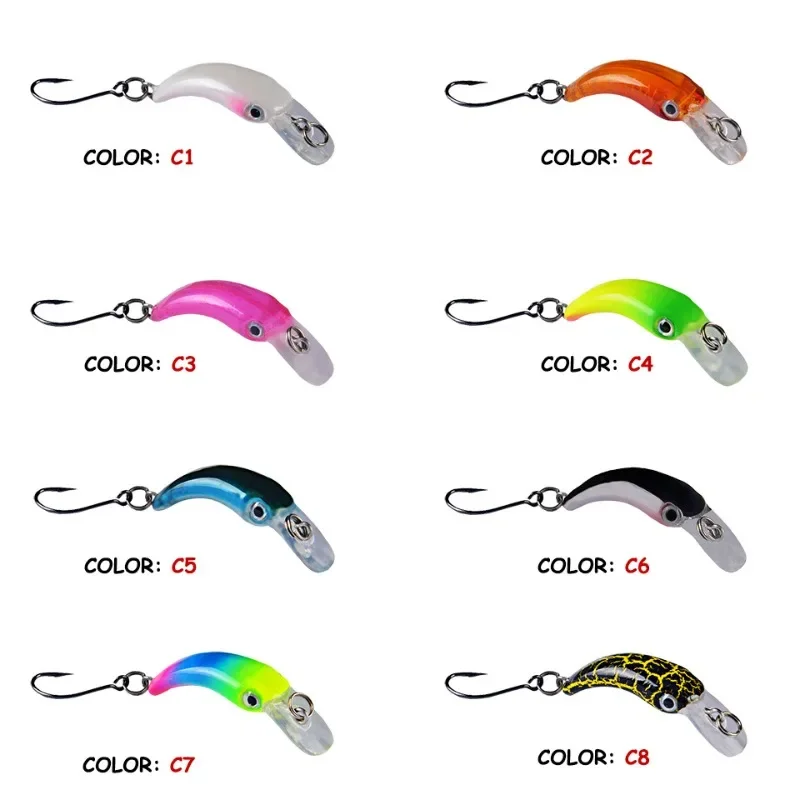 

New Lua Bait Rock Crank Little Fat Micro Lua Bait 1.5g Fresh Water Fishing Horse Mouth Up Mouth