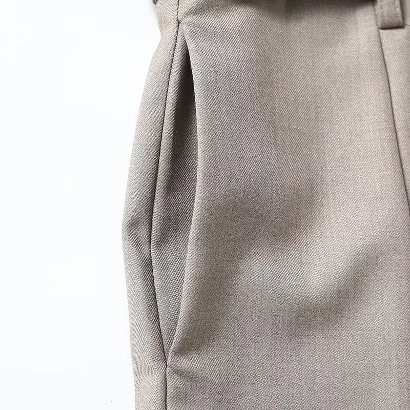 Jenny&Dave Fashion Girl High Waisted Retro Trouers For Women Autumn New Pleated Loose Casual Pants