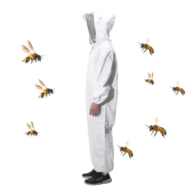 

Ventilated Bee Suit Ventilated Bee Suit with Hood Breathable Fabric Beekeeping Equipment for Beginner Professional Women and Men