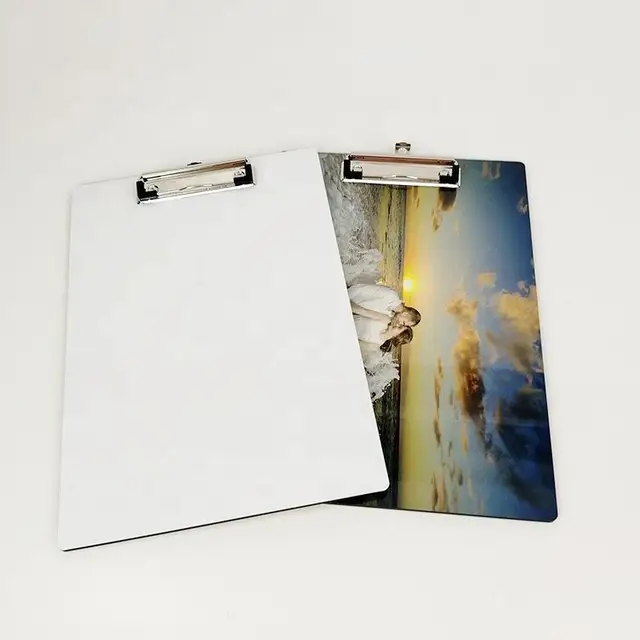 Sublimation PU Leather Clipboard with Metal Clip (White, A4 size