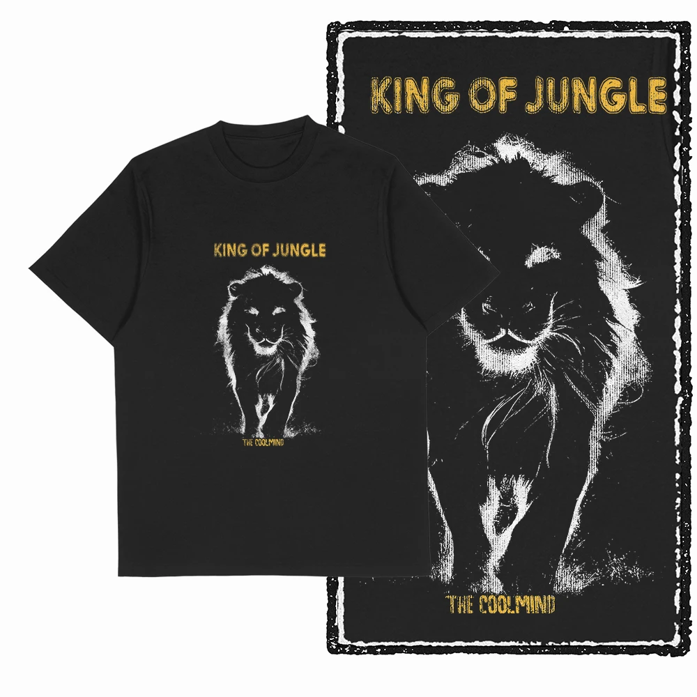 Coolmind MAV Löwe bedrucktes exklusives grafisches Herren-T-Shirt aus 100 % Baumwolle, große Größe, Streetwear-Männer-T-Shirt, cooles T-Shirt – Detail 12