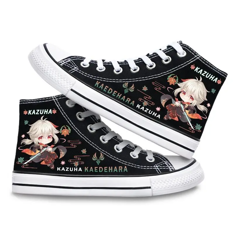 Cosplay Shoes,Canvas Shoes,Genshin Impact Canvas High Top Sneaker 3D Print Cosplay Shoes for Boys Girls