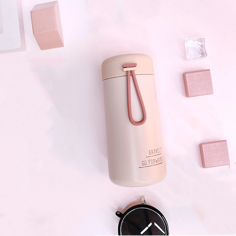 Mini Thermos Cup 280ml White Pocket Cup Stainless Steel Thermal Coffee Mug Vacuum Flask Insulated Hot Water Bottle Kids Gift