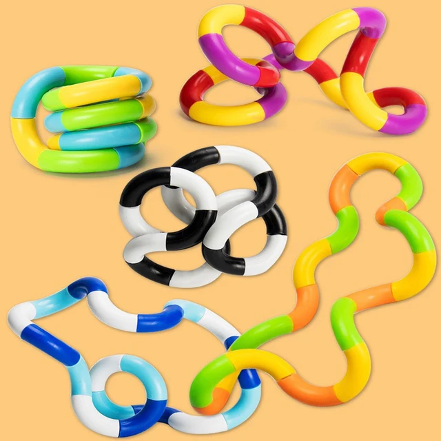 Twisted Ring Magic Figet Magic Trick Rope Creative DIY Winding Leisure Education Stress Relief for Kid Xmas Toy Random Send 2