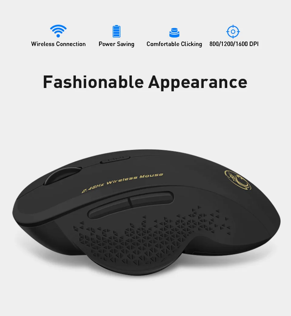 2.4G Wireless Mouse Computer Mouse Ergonomic Mouse Gaming 1600 DPI USB Optical Mause Gamer Pc Mice Wirelesss For Computer Laptop