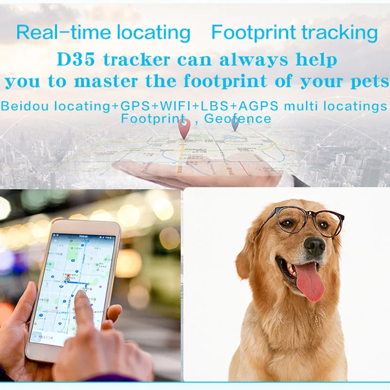 Pet Cat Dogs GPS Tracker 4G SIM Anti-lost Device Pet Smart Collar Long Standby Time Escape Alerts APP Control gps locator key finder anti lost tracker anti lose tracker item locator anti lost locator key chain locator