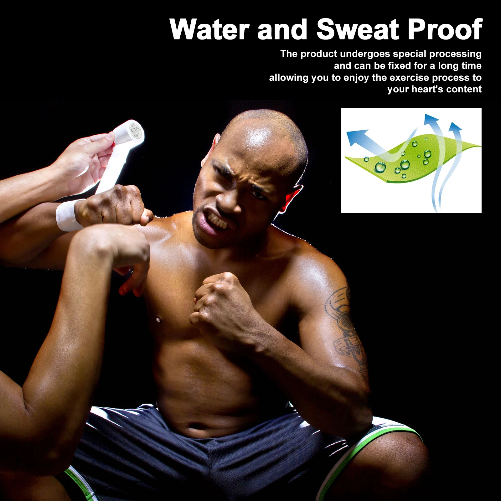 Athletic Tape 4 Rolls Sweat Proof First Aid Injury Wrap Fitness Ankles Wrist on Bat Hockey Stick