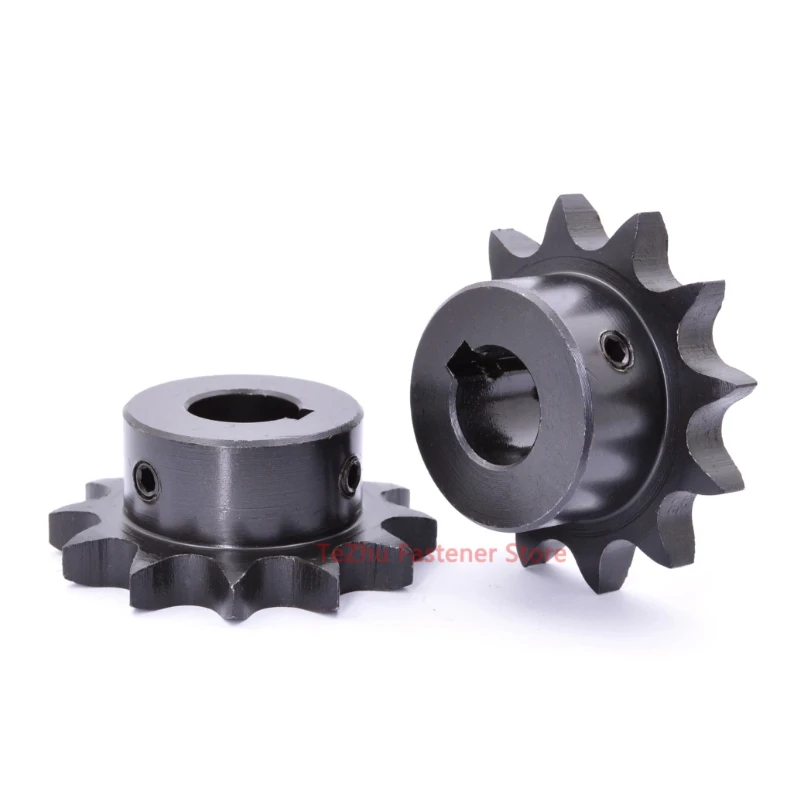 Industrial Drive Sprocket Wheel 1pc 10T-20T 08B 45# Steel Chain Gear 10 11 12 13 14 15 16 17 18 19 20 Teeth Keyway Bore 10-35mm industrial drive sprocket