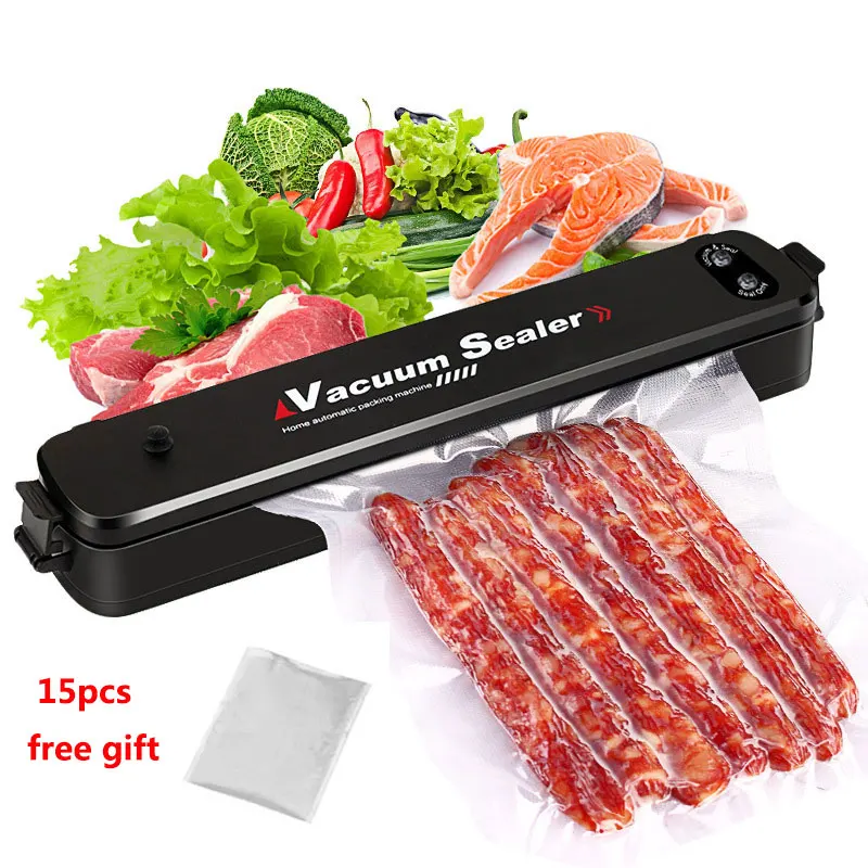 220v/110v Vacuum Sealer Packaging Machine Free 10pcs Bags Household Black  Food - Vacuum Food Sealers - Aliexpress