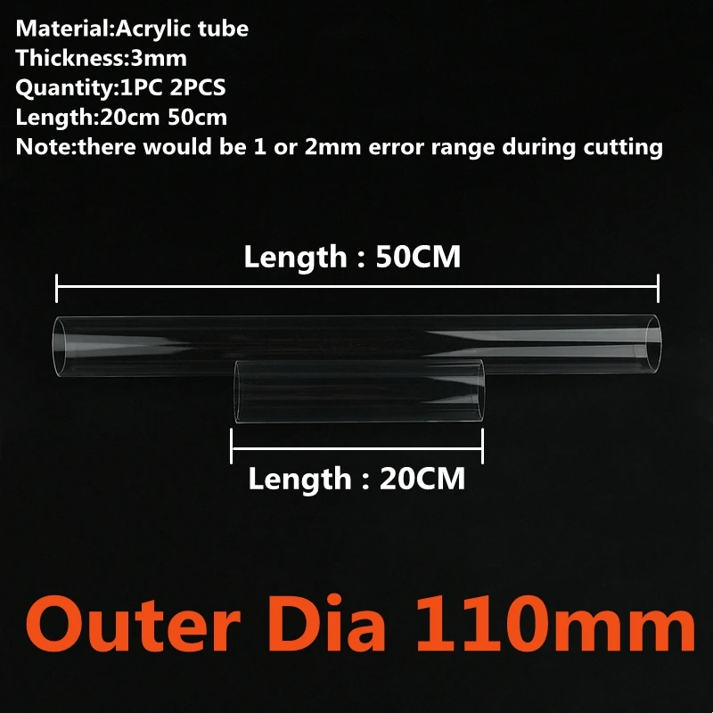 High Transparent Acrylic Tube for Aquarium or Garden Irrigation