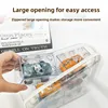 Transparent PVC Hard Plastic Travel Storage Box Waterproof Zipper Pouch for Toys Small Items Organizer Cosmetic Case Makeup Bag 5