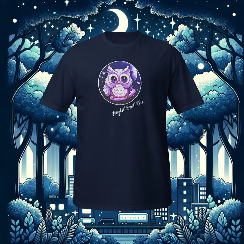 

Night Owl T-Shirt, Cute Graphic T-shirts, Kawaii Owl T-shirt, Owl Lovers, Witch T-Shirt, 90's Shirt