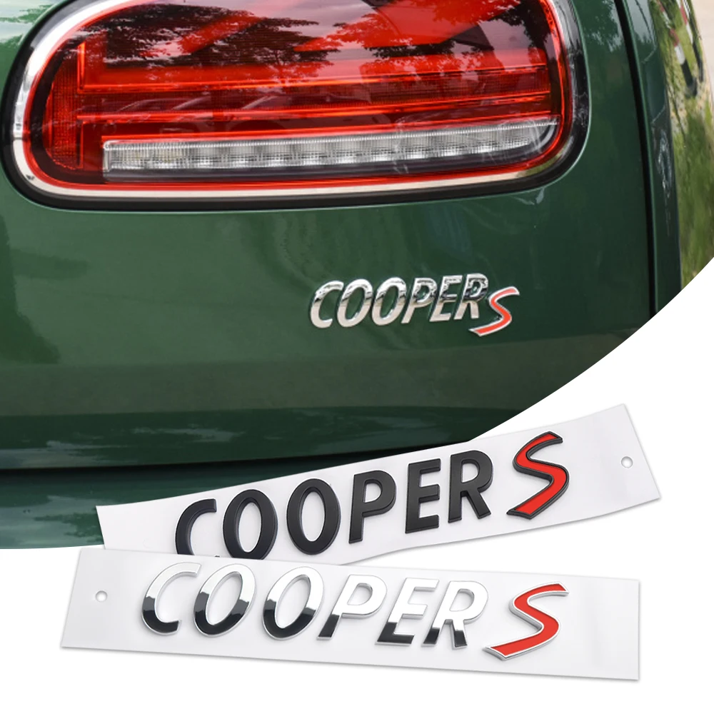 ABS Car Styling Body Side Fender Rear Trunk COOPER S Badge Sticker For MINI WORKS COOPER JCW S R50 R52 R53 R55 R56 R57 F55 F56