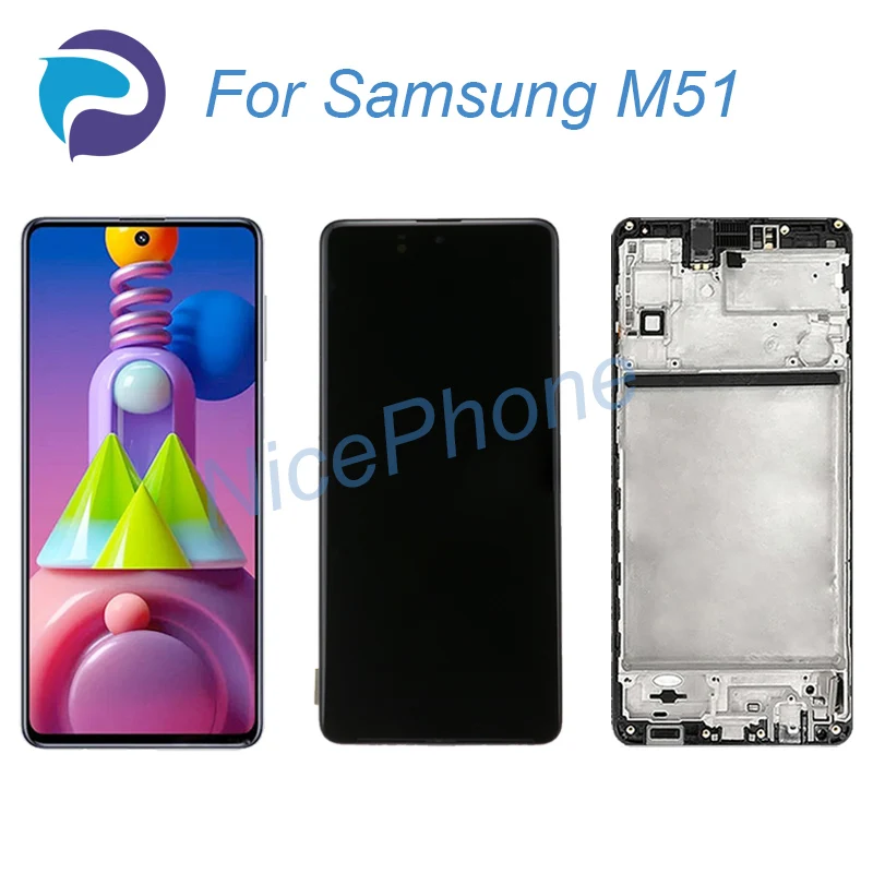 

ЖК-экран для Samsung Galaxy M51 + сенсорный дигитайзер дисплей 2340*1080 SM-M515F/DSN M51 ЖК-экран дисплей