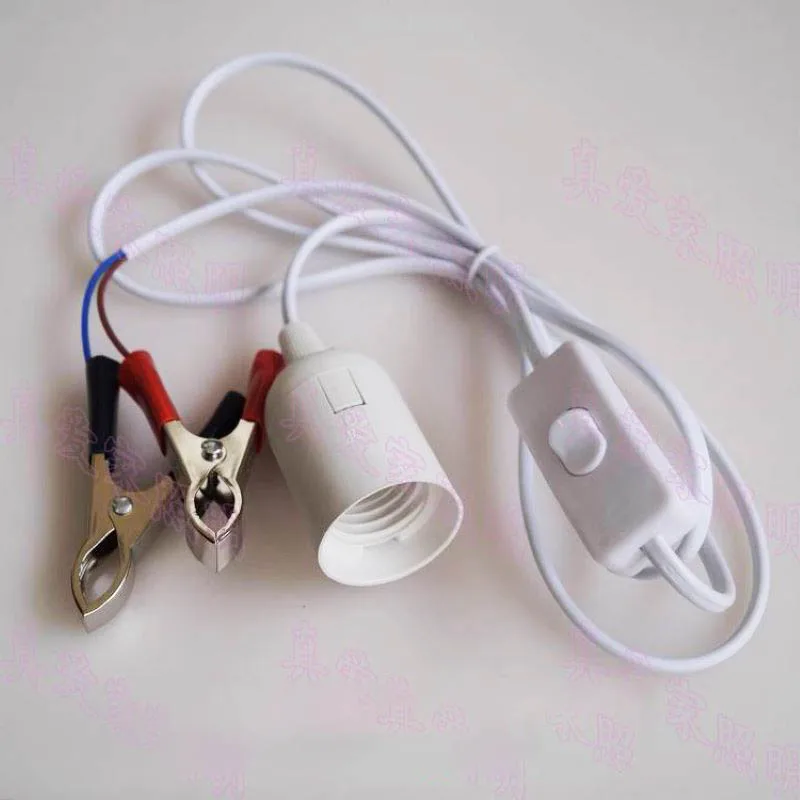 E26 E27 Lamp Holder for 12V 24V 36V 48V Low Voltage Battery LED Screw Holders with Clips