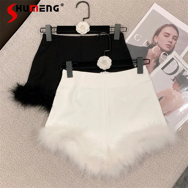 

2023 Spring and Summer New Sexy Slim Hip Short Pants Fashionable Sweet Burr High Waist Figure Flattering Shorts for Women