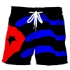 Retro 3D Printed Cuban Flag Beach Shorts Men Summer Casual Street Cube Pattern Short Pants Summer Quick Dry Surf Board Shorts 3