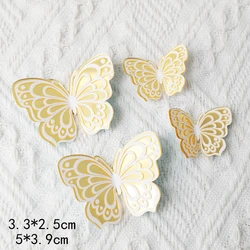 Elegant White Butterfly Cake Topper Set for Wedding and Party Decorations (4pc acrylic)