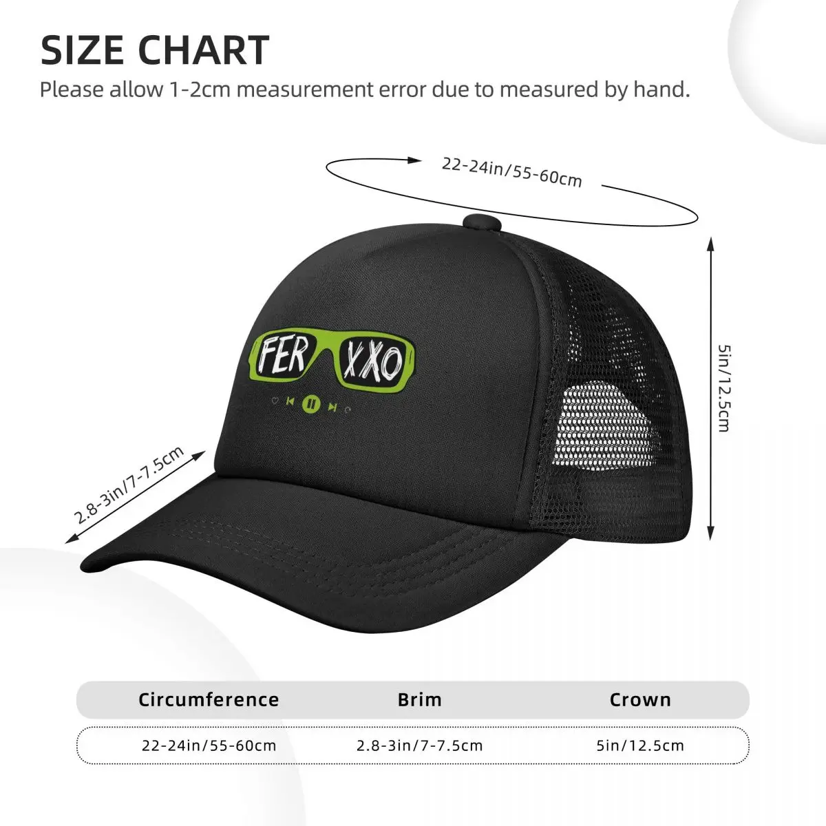 Feid Merch Logo Animated Ferxxo Trucker Hat Men Women Retro Dad Hat Worker Cap Fishing Hat Adjustable Mesh Baseball Cap Washable 3
