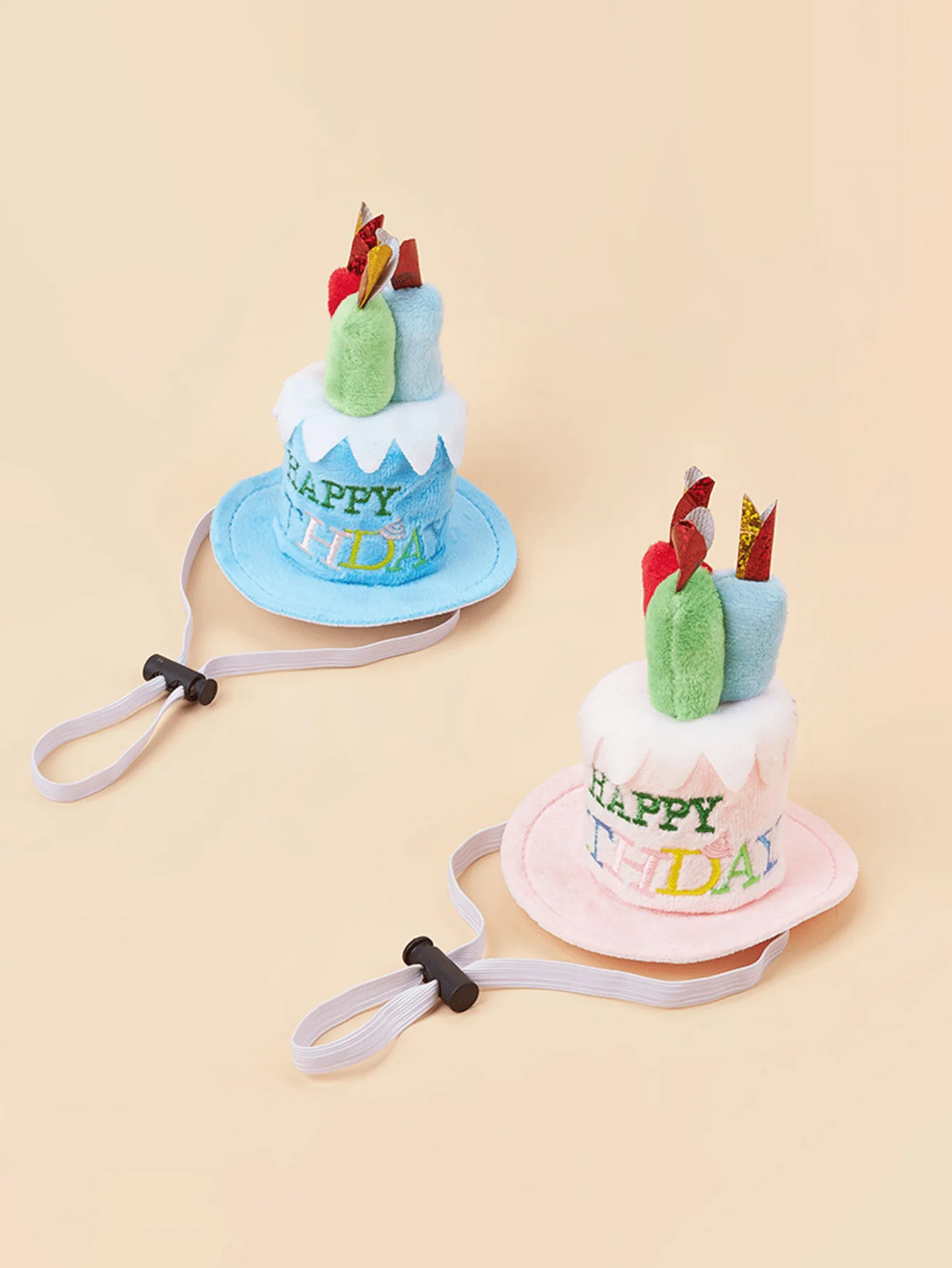 1/2 사이즈 애완동물 생일 모자, 조절 가능한 강아지 모자와 화려한 캔들, 고양이와 강아지 생일 파티 의상