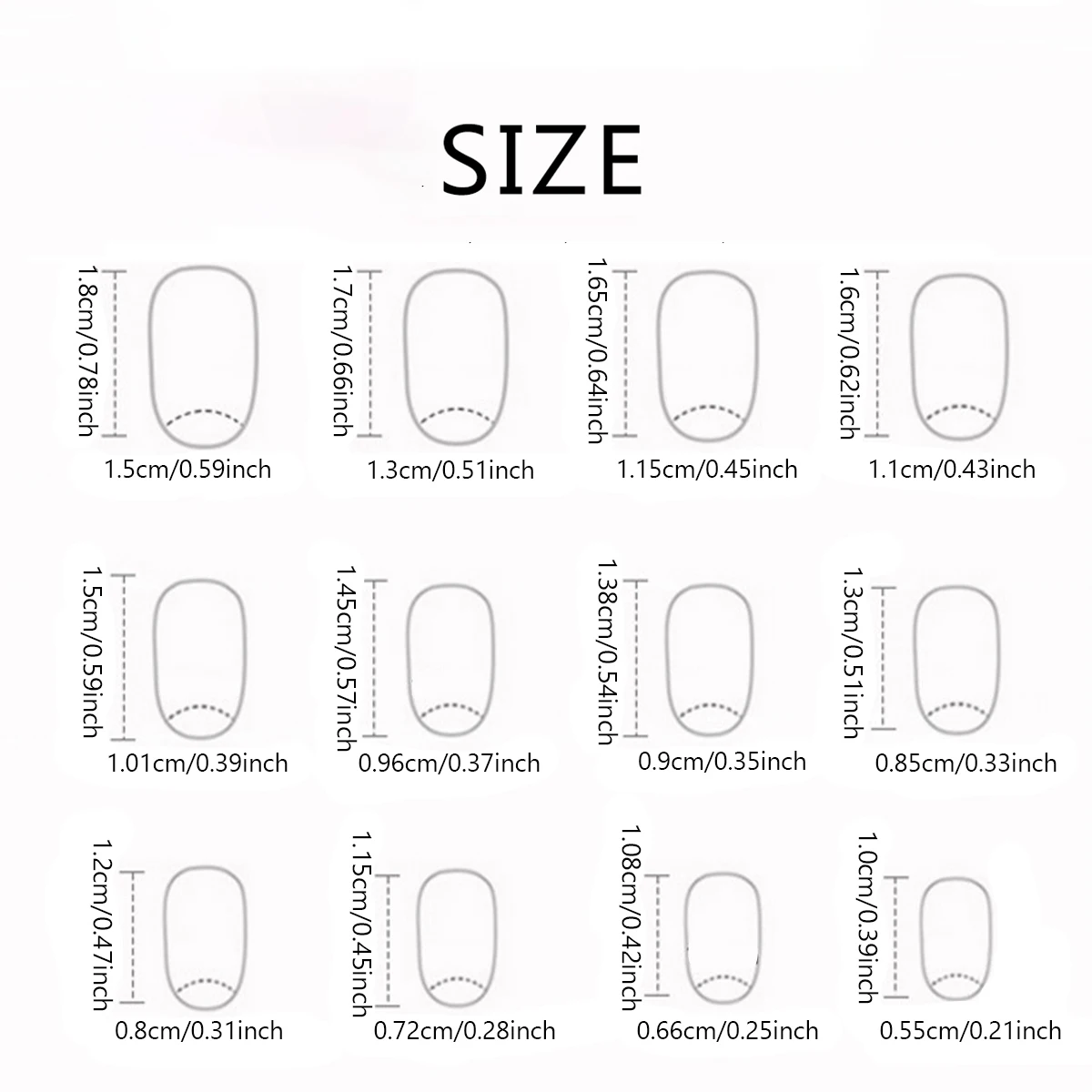 French Nails 24 PCs Short Gradient Minimalist with 1 Jelly Gel and 1 Nail File