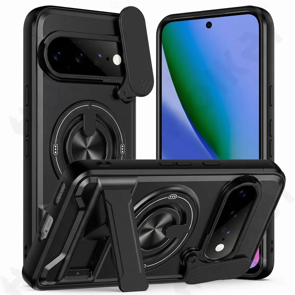Matte Black Anti-Shock Case with Slide Camera Protection