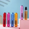 Portable Aluminum Refillable Mini Self-pump Dispensing Bottle with Bottom - 5ml Capacity for Travel and On-the-Go Use