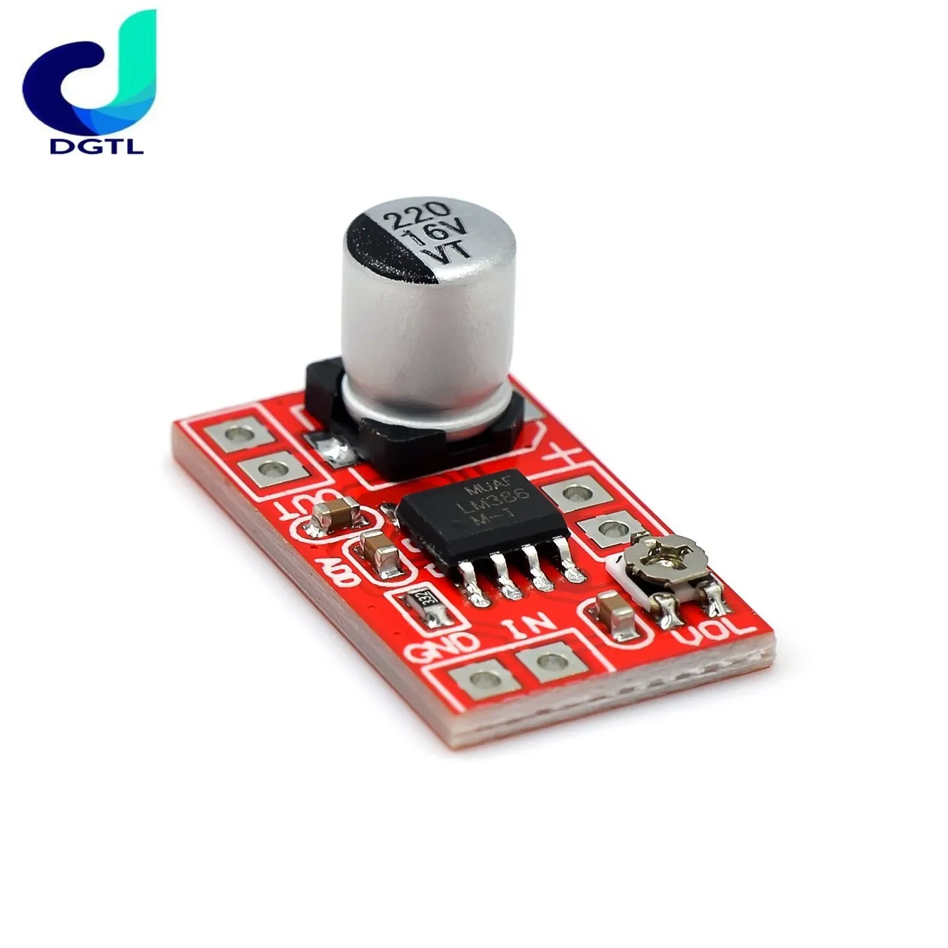 Microelectret amplifier Capacitive moving coil microphone record player 5~12V amplifier motherboard volume adjustable