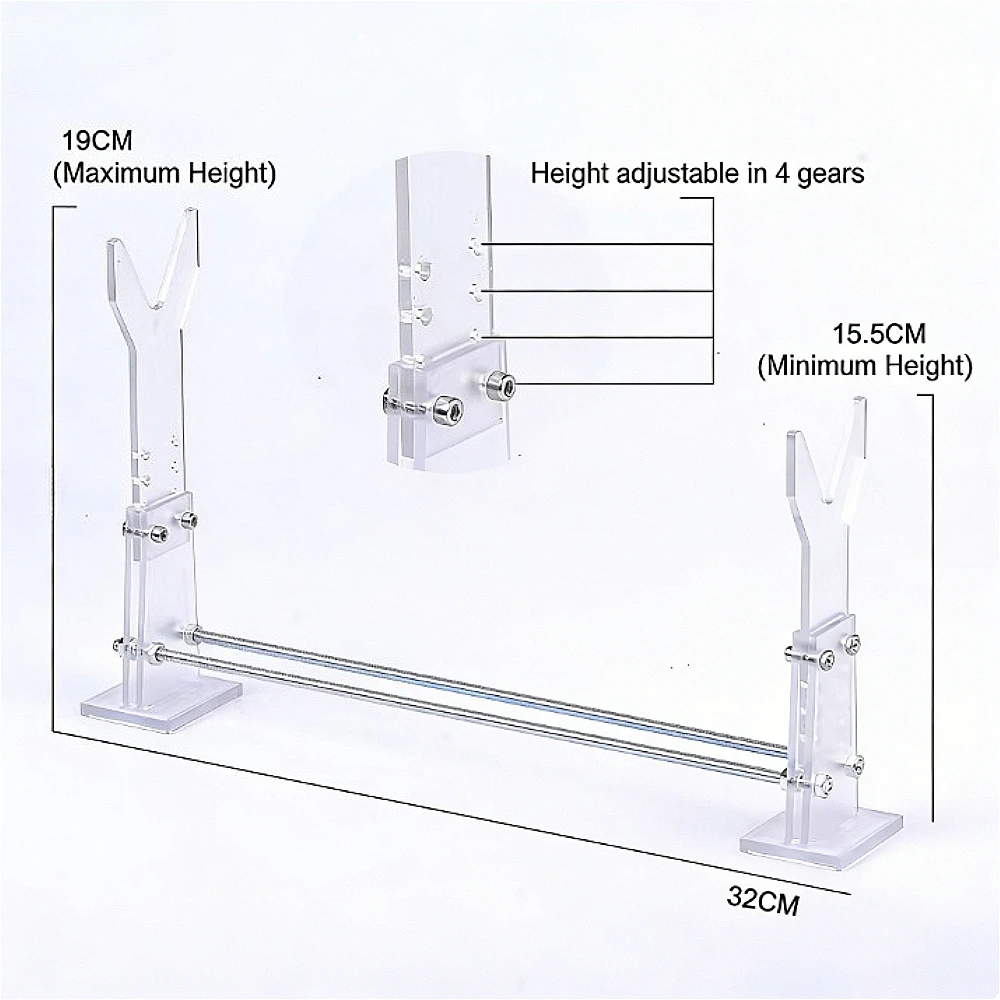  slider image of 1/2Pcs Clear Acrylic Adjustable
