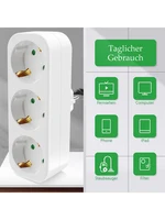 EU Electrical Socket 3 Outlets European Standard Adapter Expansion Power Socket 2Pin Plug Extension AC Converter Adaptor home - Image 4