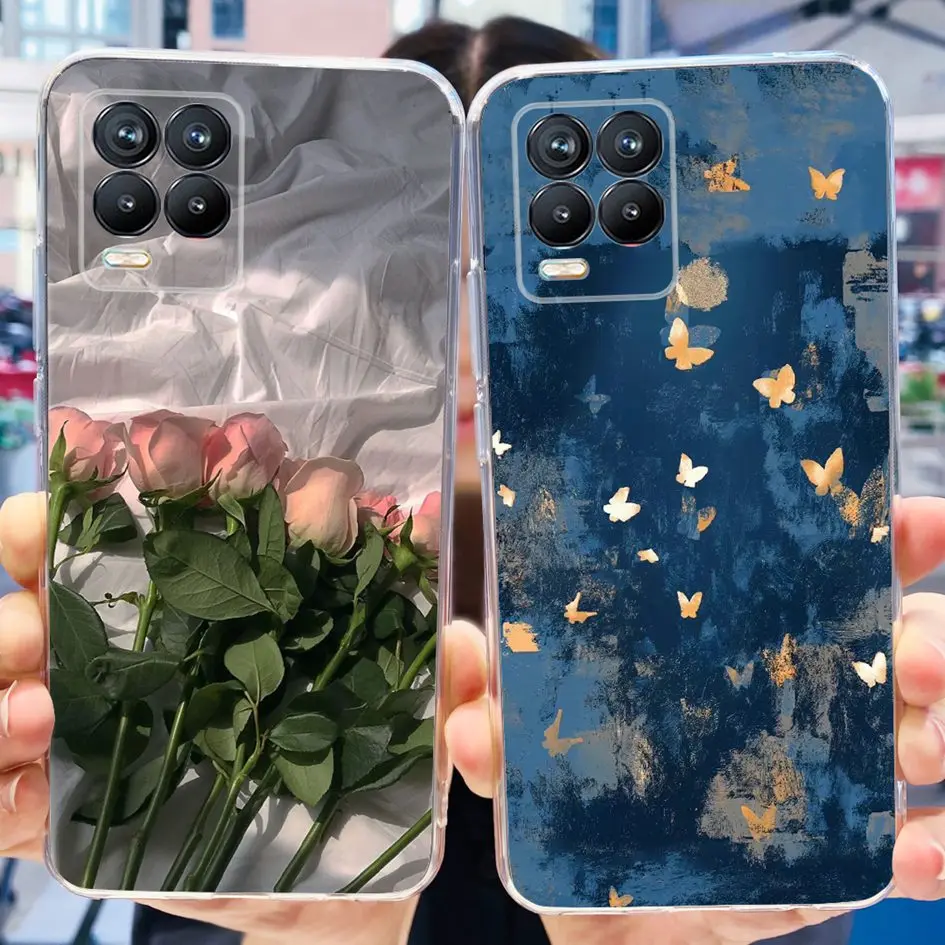 Fashion Flower Love Heart Soft Silicone Clear Phone Case Cover