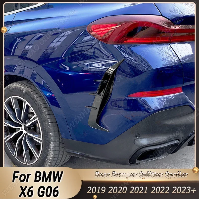 2 шт., сплиттер для заднего бампера BMW X6 G06 2019 2020 2021 2022 2023 2 шт., сплиттер для заднего бампера BMW X6 G06 2019 2020 2021 2022 2023