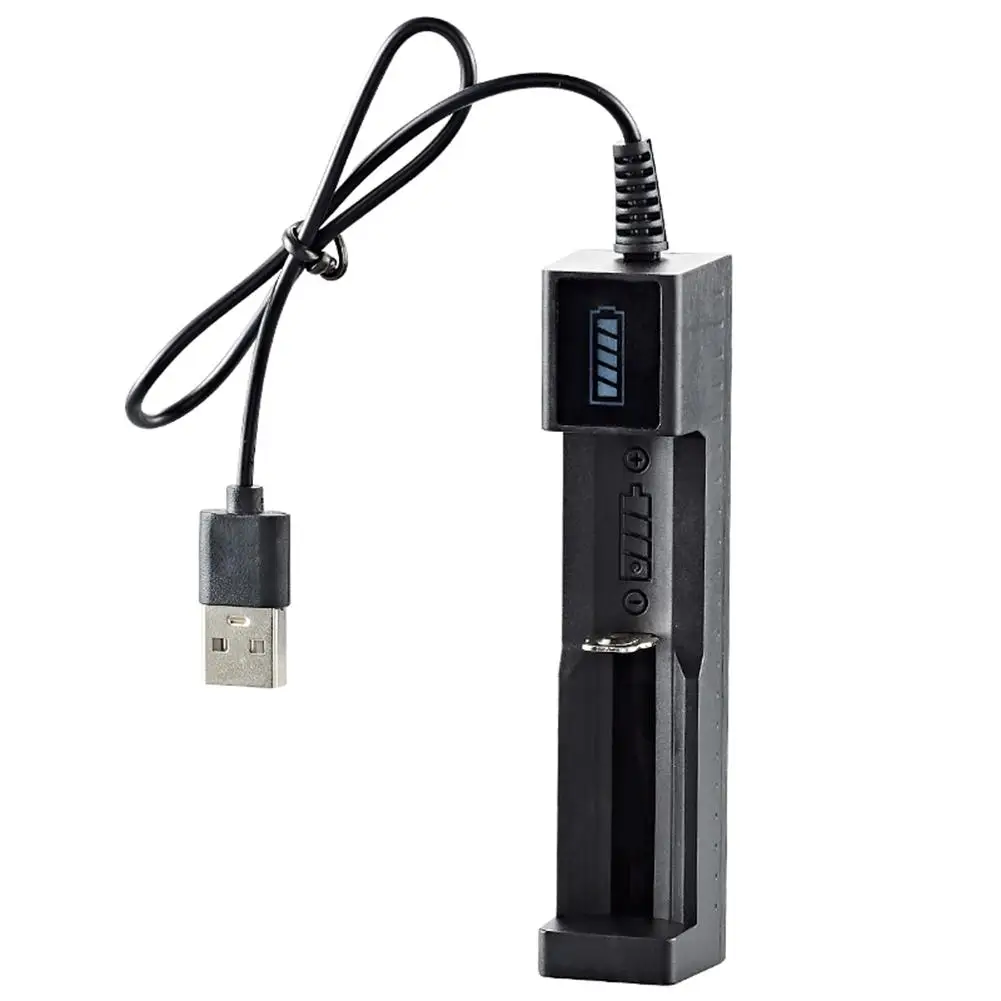 18650 Lithium Battery Charger USB Single Slot Battery Charger Suitable for Lithium 18650 26650 10440 14500 18500