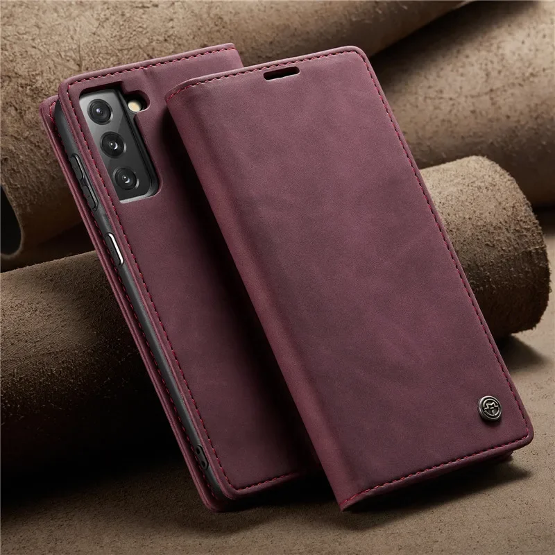 Premium Magnetic Flip Leather Phone Case with Wallet Card Holder and Enhanced Protection