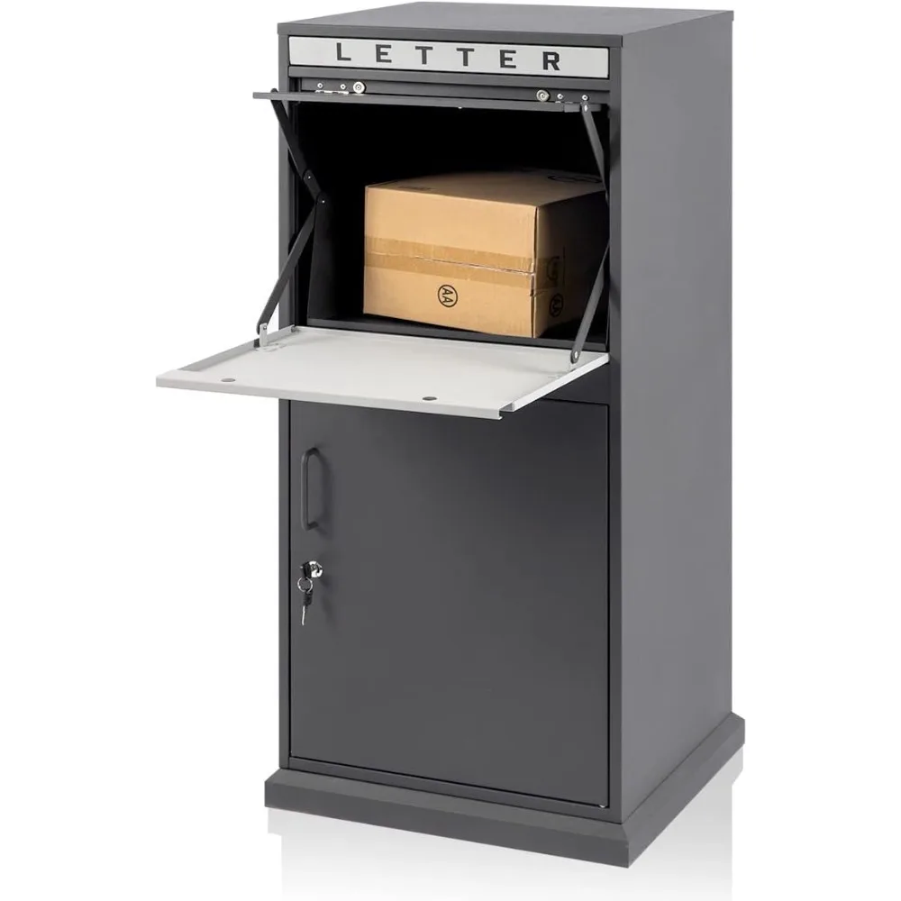 Package Delivery Boxes for Outside, Extra Large Mailbox for Parcel, Galvanized Steel Parcel Mailbox