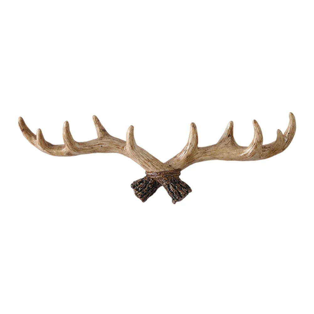 1x Deer Antler Hook Wall Hook/clothes Hanger Towel Hook Resin Christmas Home Decoration Hats Coats Robes Scarves Bags Hook 2