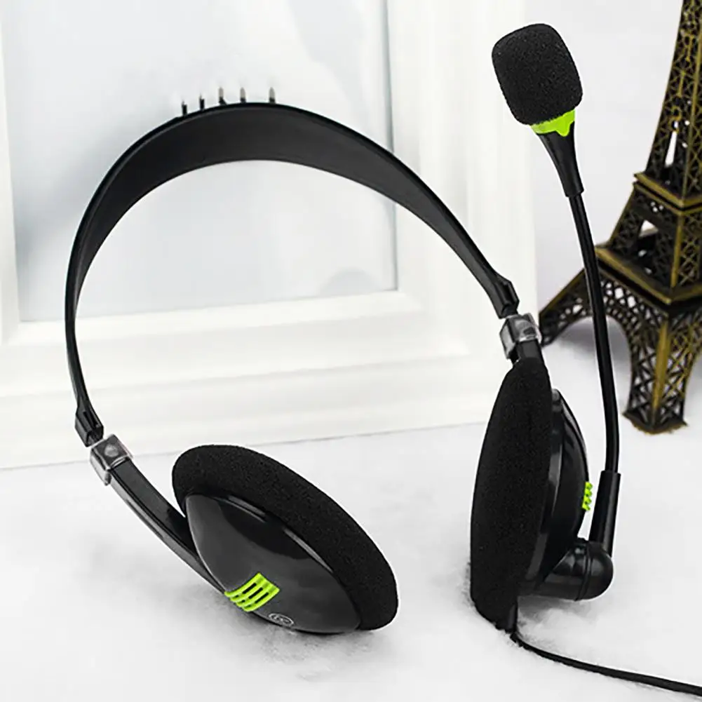 Noise-canceling Headset with Microphone Ergonomic Design Dual Socket 3.5mm Wired for Pc/laptop/computer for Call
