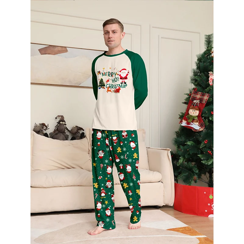 2024 Christmas Matching Pajamas Family Outfits Patchwork Set Adult Father Mother Kids Baby Sleepwear Look Pyjamas Dog Clothes 4