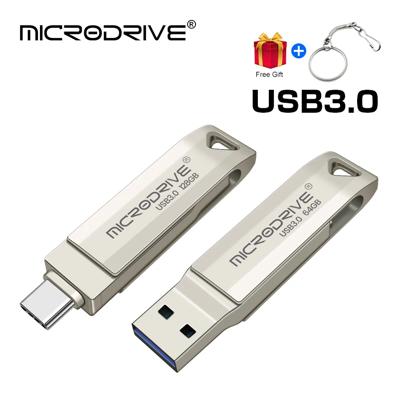 Tarjetas De Memoria USB Stick Rotate Usb 3.0 Flash Drive Para IPhone Con 2  En 1 USB A A Interfaz Lightning Usb3.0 Pendrive Para Iphone7/8/9/11/12/13 /  Ipad De 15,65 €