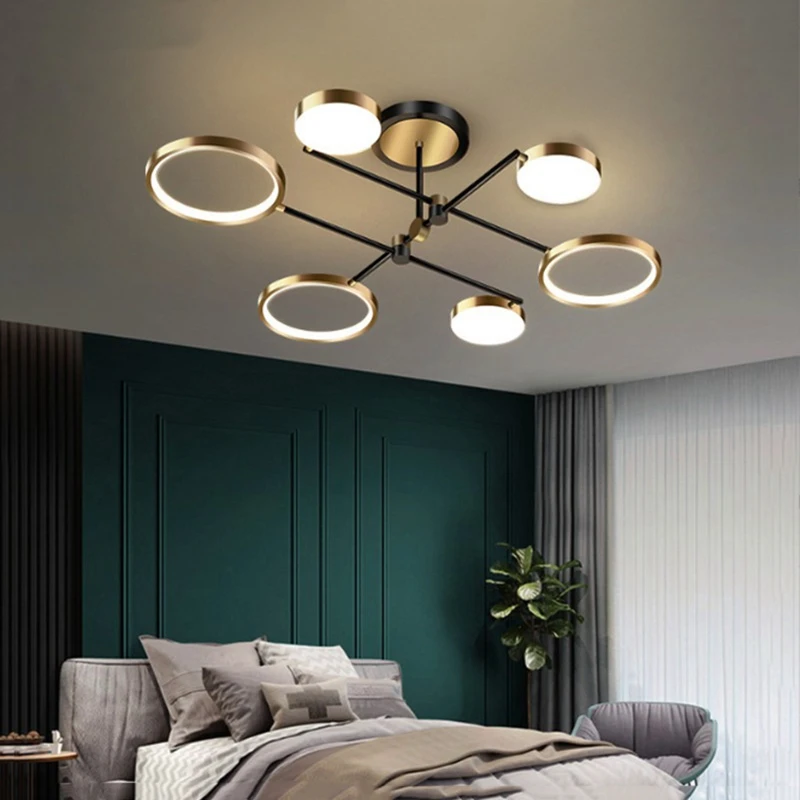 LED Chandelier Ceiling Lamp Nordic Light Smart Creative Villa Living Room Interior Decoration Bedroom Dining Room