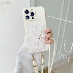 Love Bag Crossbody Lanyard PU Leather Wallet Case with Card Strap for Mi 17T Pro (White taoqi)