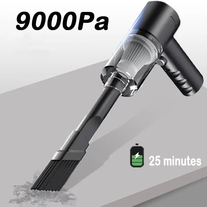 9000Pa Wireless Car Vacuum Cleaner USB Charging 1200mAh Portable
