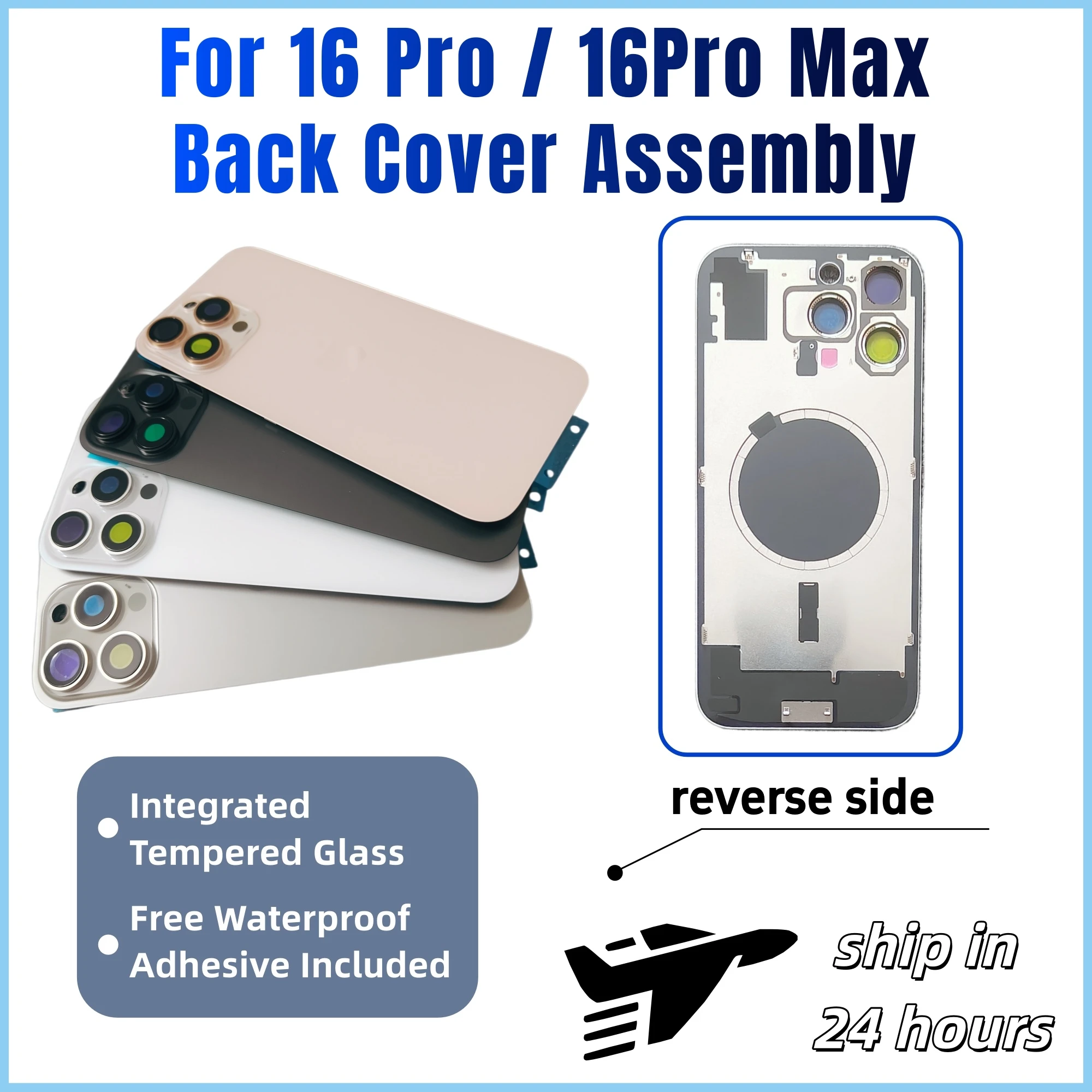 Enhanced Back Glass Assembly with Pre-Installed Magnetic Ring and Waterproof Seal