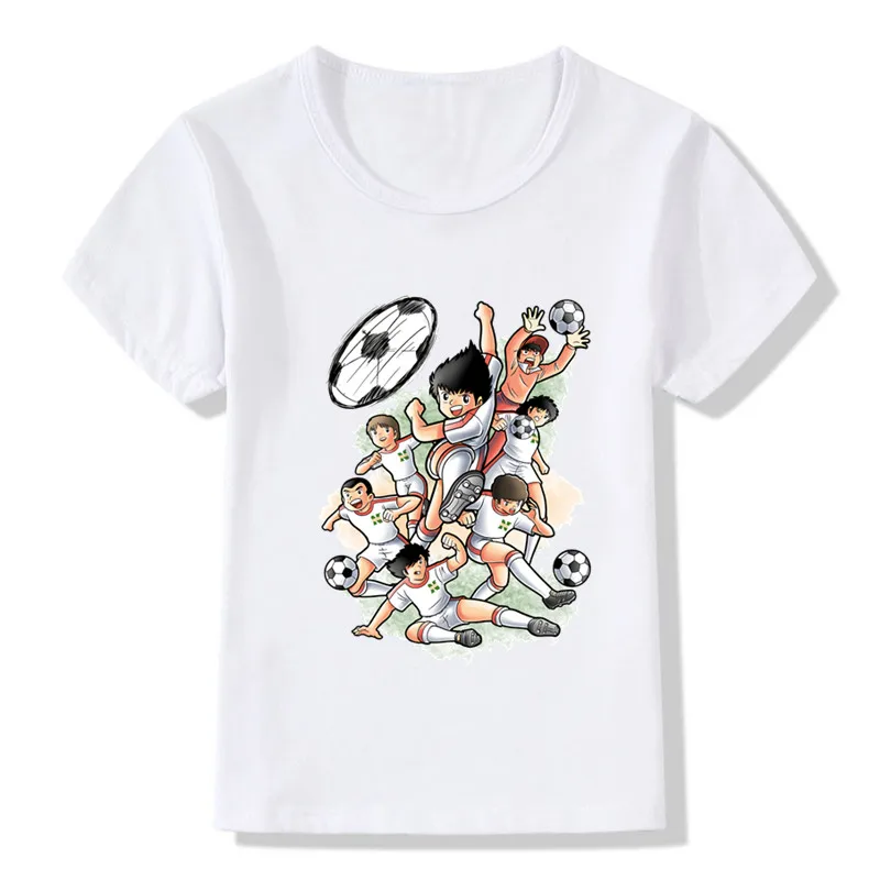 Anime Captain Tsubasa Le Petit Footballer Print Cartoon Kids T-shirt Summer Girls Boys Children's Clothing t shirt cotton t shirt kids t shirt girls t shirt girls tee shirt stitch t shirt t shirt set