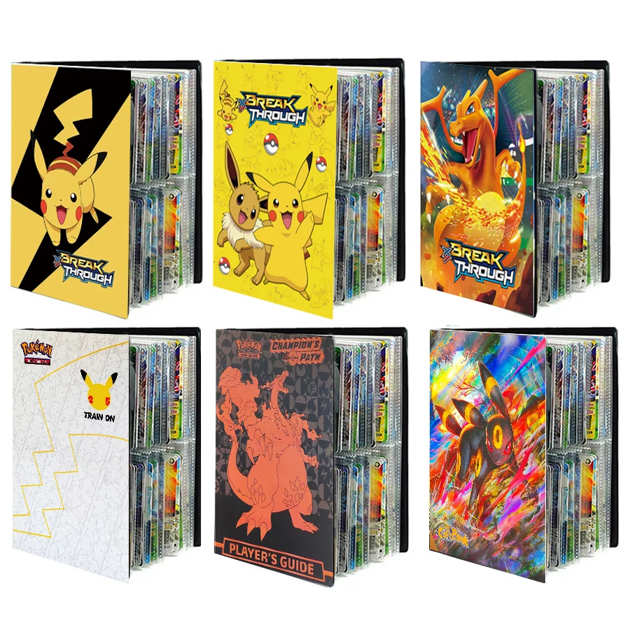240Pcs Pokemon Cards Album Book Games Charizard Pikachu Anime Toys Collection Card Pack Collection Booklet Kids Gifts Toys