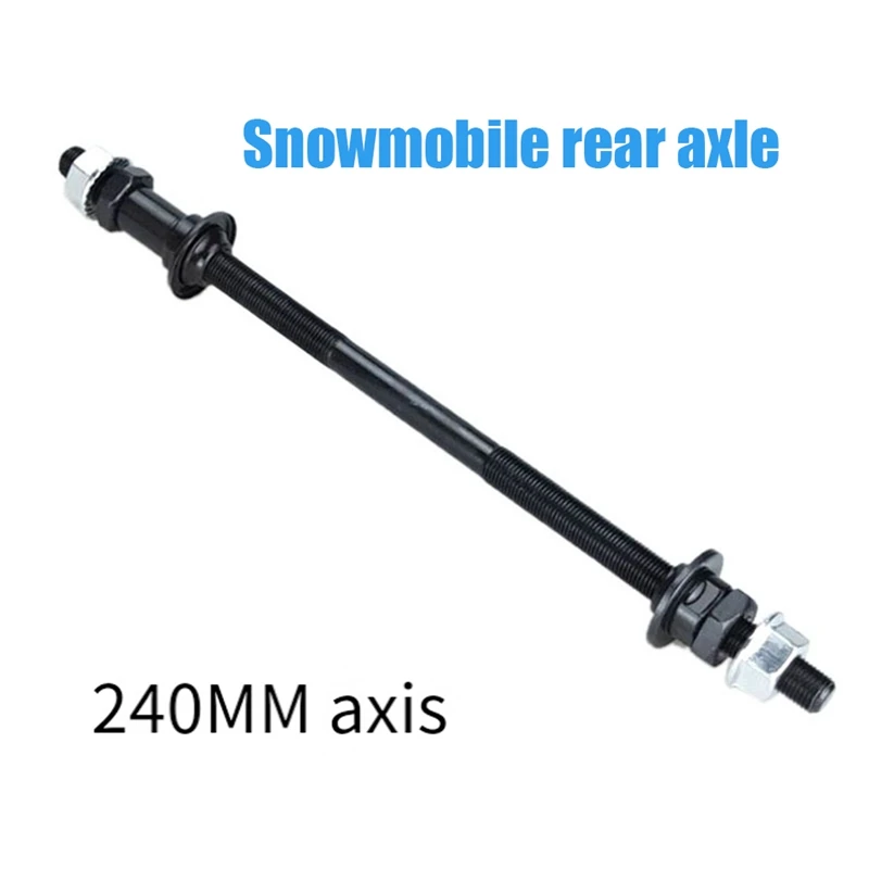 Lengthened 240Mm Mountain Bike Snow Bike Fat Bicycle Hubs Rear Axle Refitted Solid Axle Rear Bicycle Spare Parts Parts