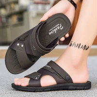Été hommes sandales bout ouvert plat hommes chaussures décontractées en plein air marche sandales pour hommes chaussures de plage sandalias hombre hommes pantoufles 4