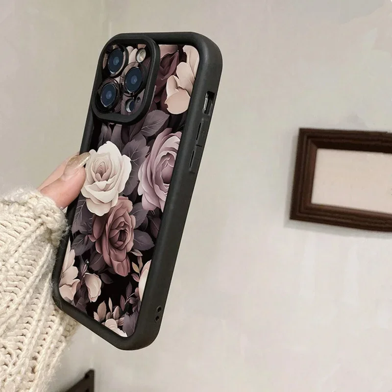 Floral Thickened Phone Case with Rugged Protection