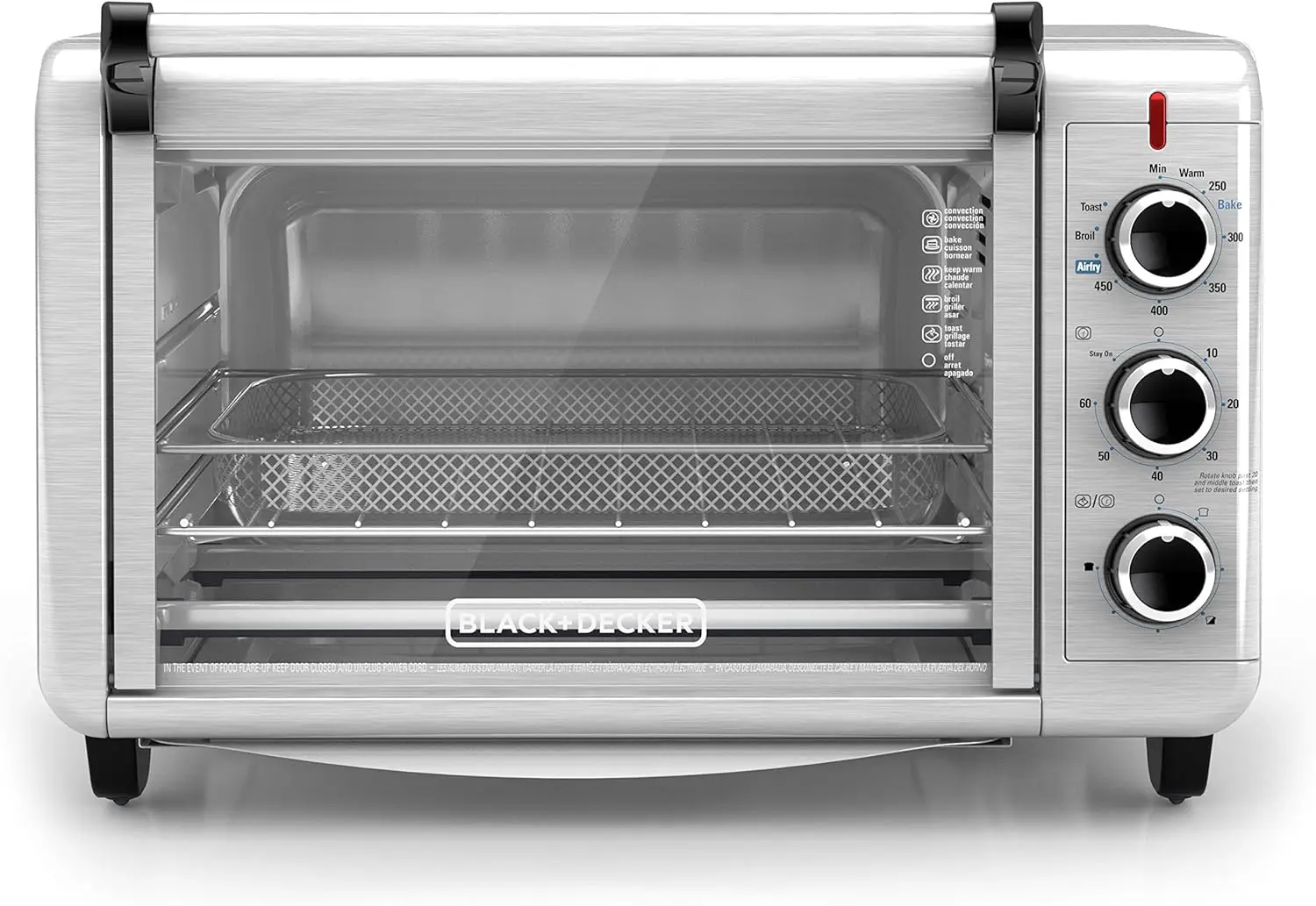 6-Slice Crisp 'N Bake Air Fry Toaster Oven, TO3215SS, 5 Cooking Functions, 60 Minute Timer, Stainless Steel 2